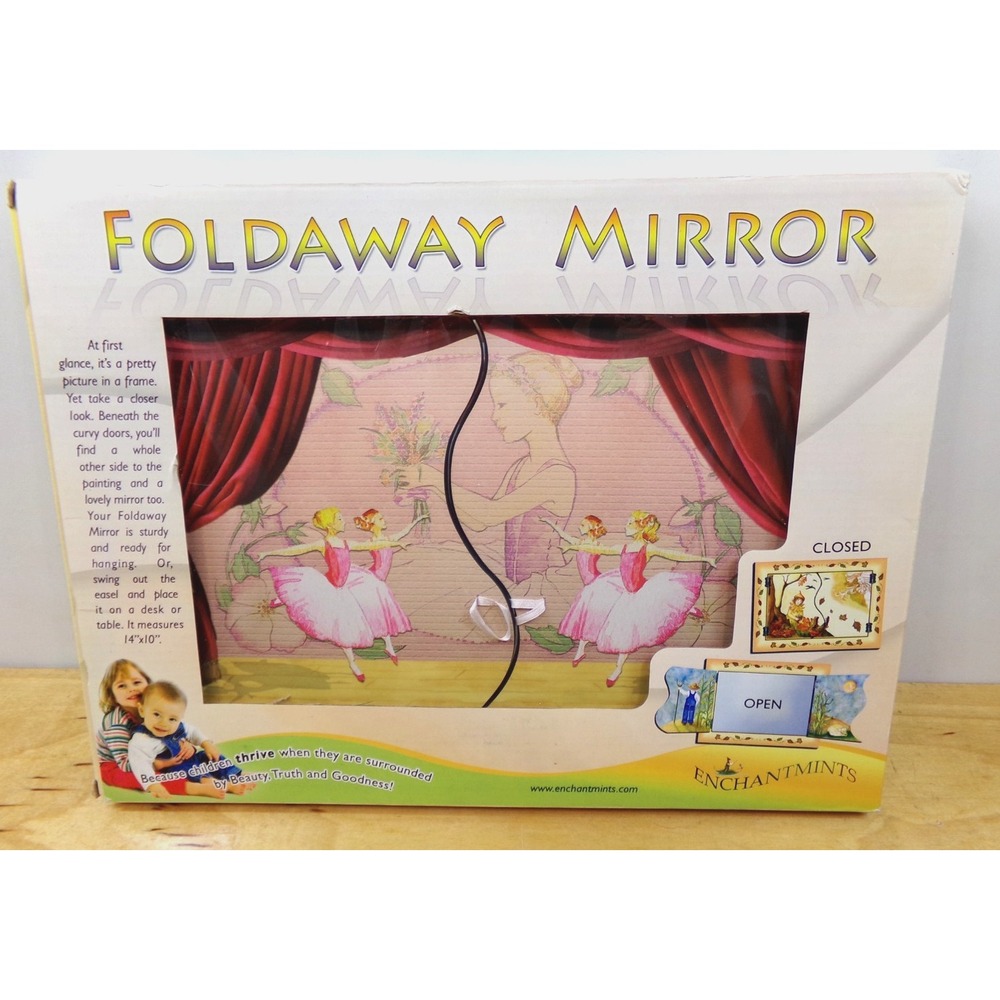 Enchantmints 2005 Foldaway‎ Mirror Ballerinas 14" x 10" Wall or Shelf NEW